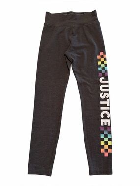 JUSTICE Gray Girls Leggings size small (7/8)